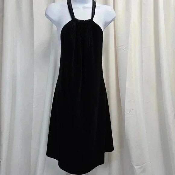 BISHOP & YOUNG Naomi Halter Dress NWT Size large Black velvet witchcore Matrix - Picture 3 of 8